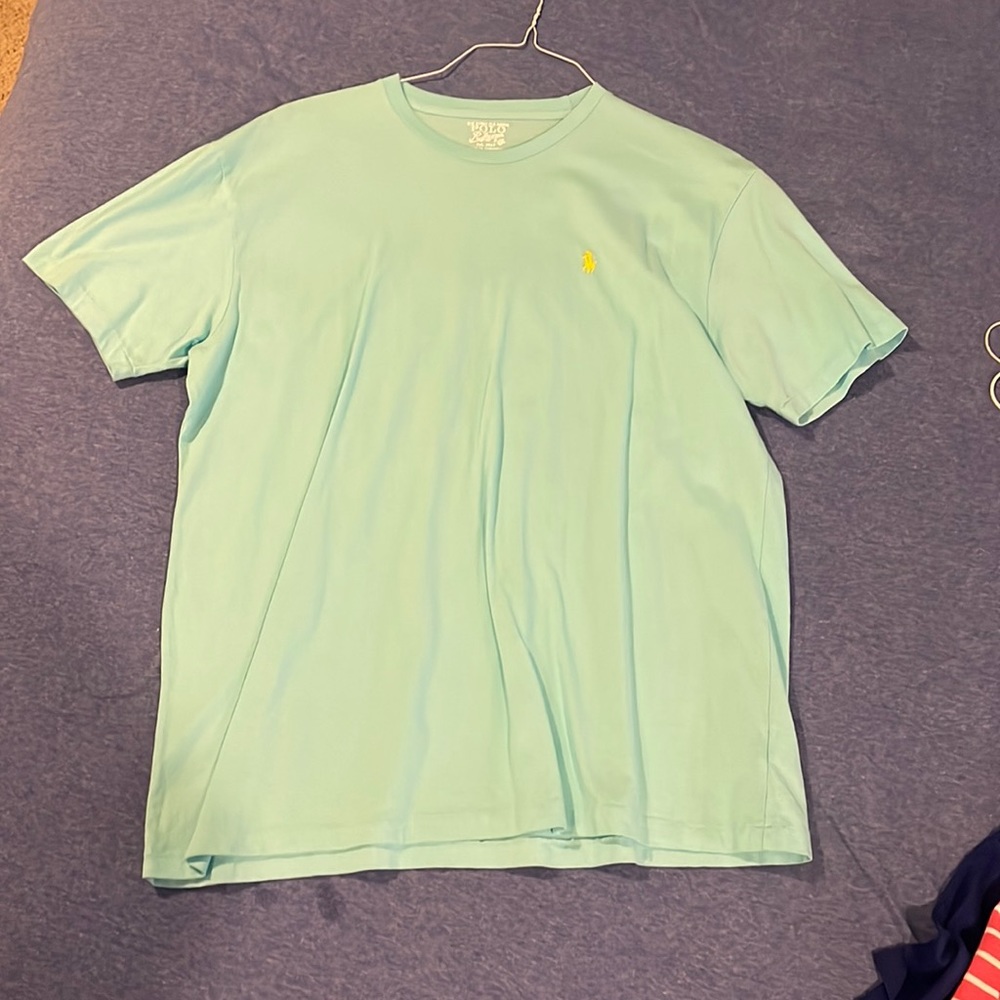 Polo light blue tee with yellow horse